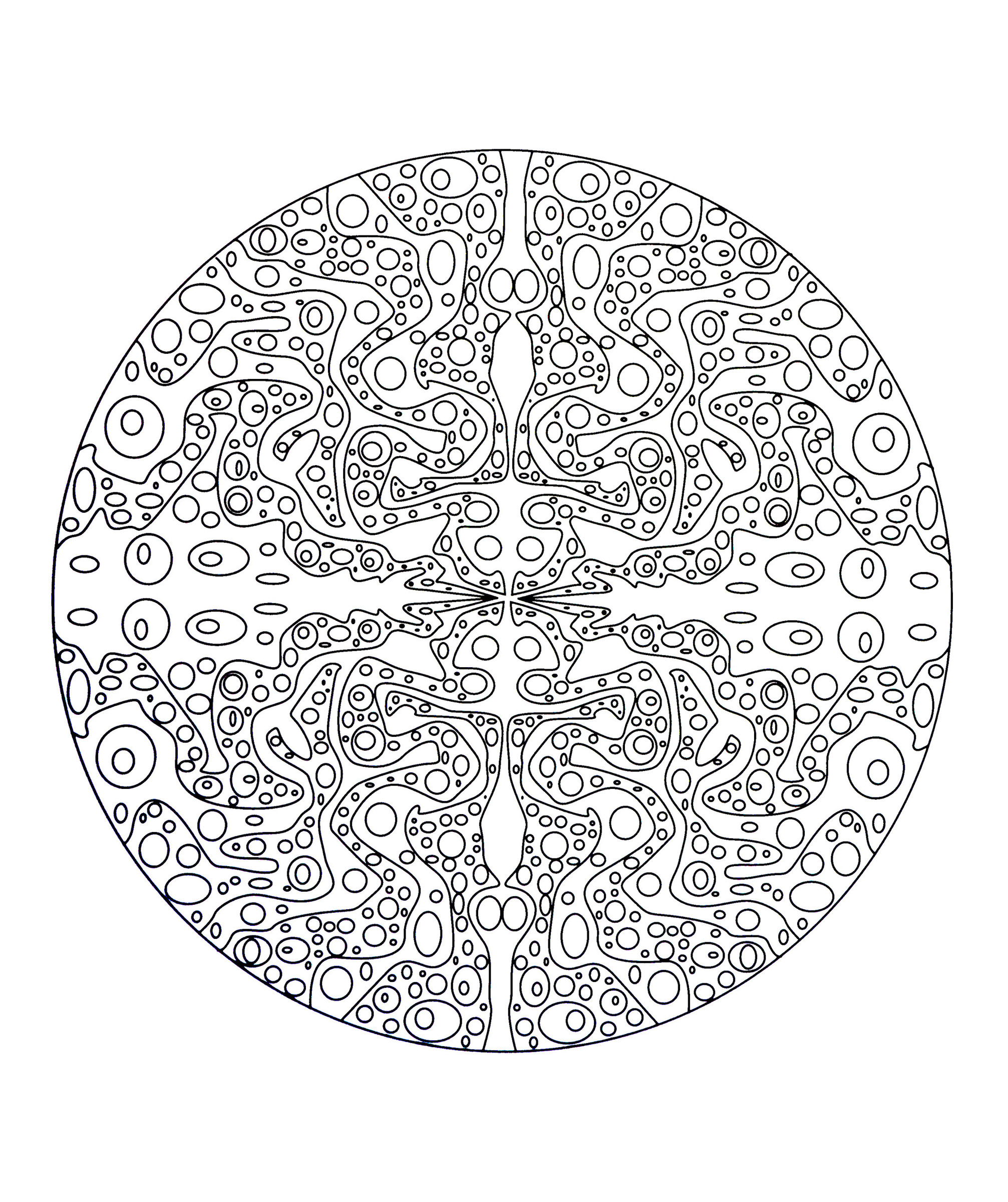 Mandala template full of bubles